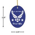 US Air Force Proud Wife Ceramic Ornament by Nature's Glow