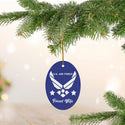 US Air Force Proud Wife Ceramic Ornament by Nature's Glow