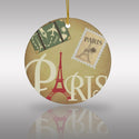 Vintage Paris Travel Ceramic Ornament