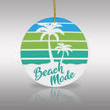 White Palms Beach Mode Ceramic Ornament by Nature's Glow