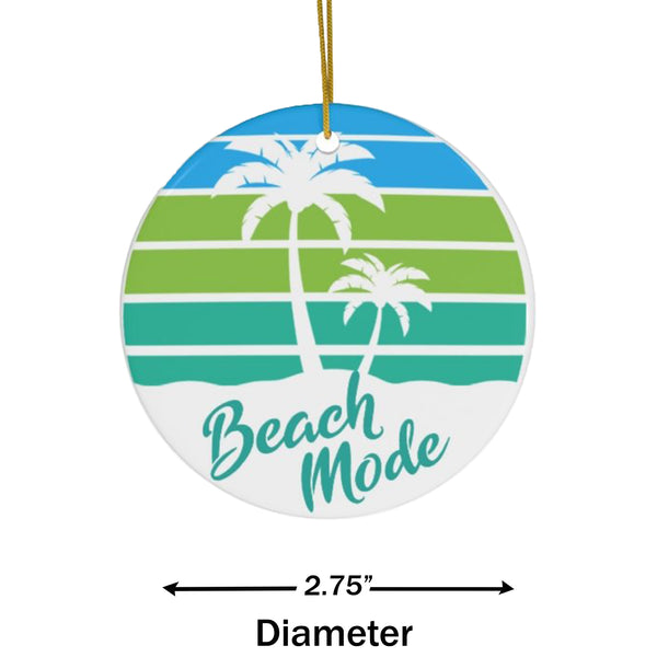 White Palms Beach Mode Ceramic Ornament by Nature's Glow