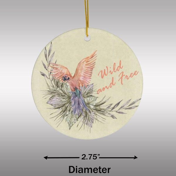 Wild and Free Ceramic Ornament by Nature's Glow