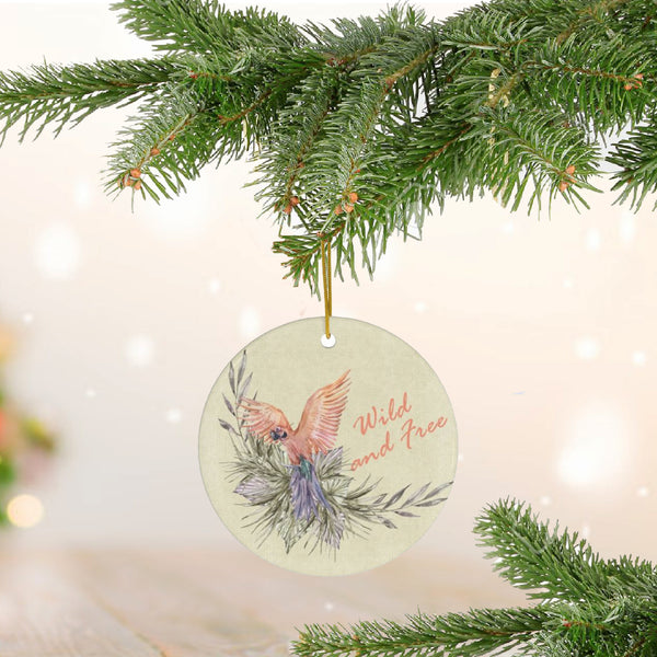 Wild and Free Ceramic Ornament by Nature's Glow