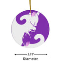 Yin Yang Kitten Cat Lovers Ceramic Ornament
