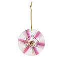 Clematis Flower Blossom Ceramic Ornament