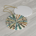 Retro Music Notes Ceramic Ornament