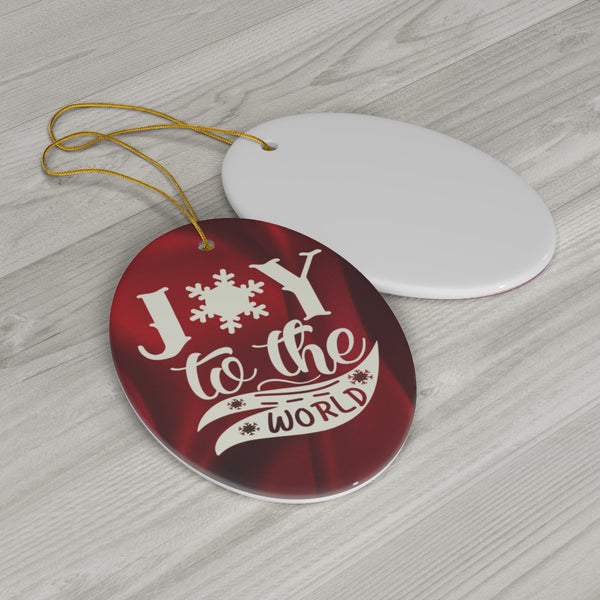 Joy to the World Ceramic Ornament by Nature's Glow