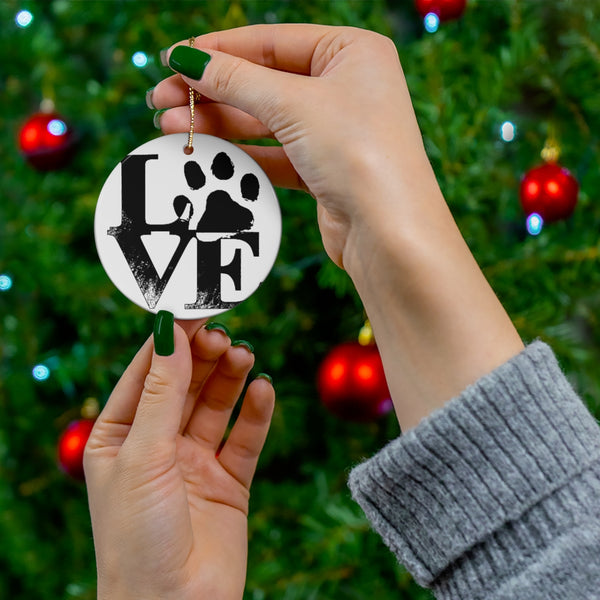 Puppy LOVE Ceramic Ornament for Dog Lovers