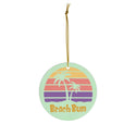 Beach Bum Tropical Ceramic Ornament by Nature's Glow