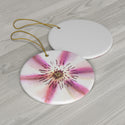 Clematis Flower Blossom Ceramic Ornament