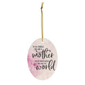 Mother World Ceramic Ornament by Nature's Glow