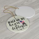 Patriotic US Military Deployment Ceramic Ornament by Nature's Glow