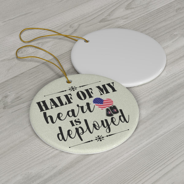 Patriotic US Military Deployment Ceramic Ornament by Nature's Glow