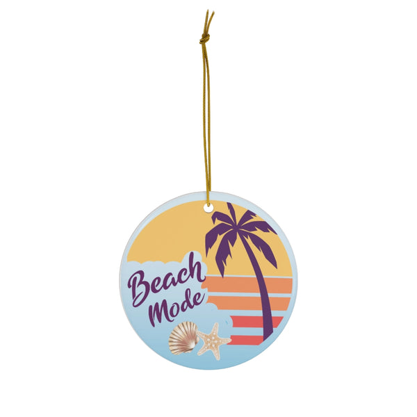 Palm Beach Tropical Sunset Ceramic Ornament by Nature's Glow