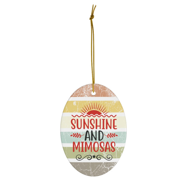 Sunshine and Mimosas Ceramic Ornament by Nature's Glow