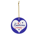 Patriotic All American Mama Ceramic Ornament by Nature's Glow