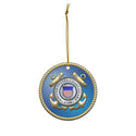 Patriotic US Coast Guard Ceramic Ornament by Nature's Glow