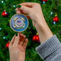 Patriotic US Coast Guard Ceramic Ornament by Nature's Glow