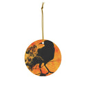 Halloween Raven Bird Ceramic Ornament